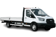 Van Hire Worcester - White Ford Transit Dropside Van - Van hire Worcester